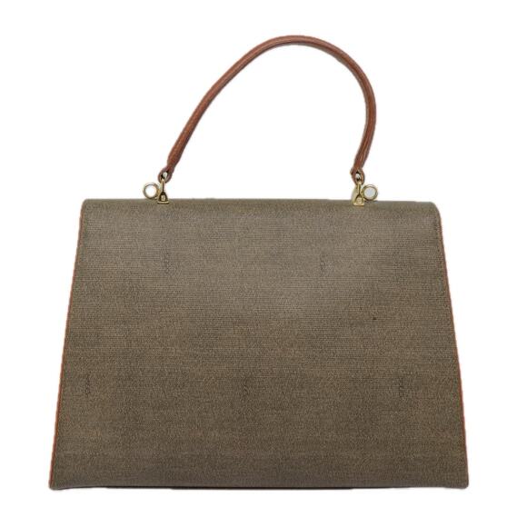 FENDI Hand Bag Pvc Gold Brown - Picture 3 of 13